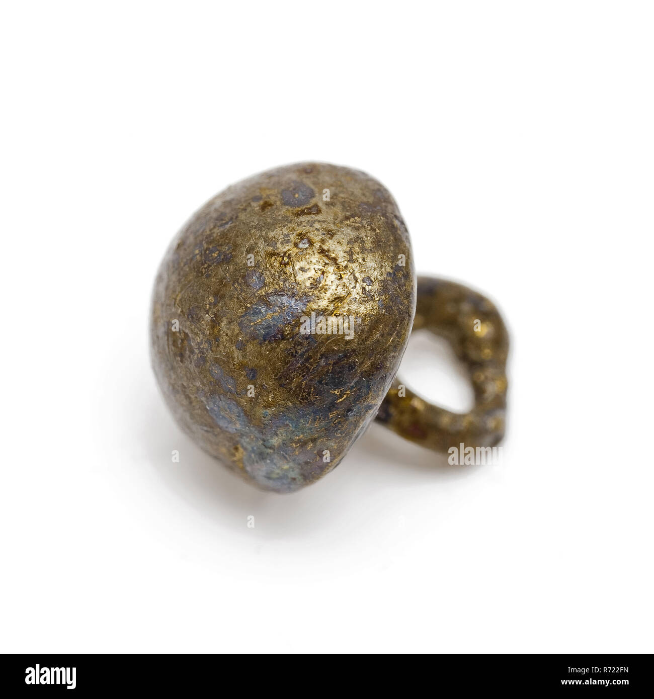 Metal button, hemisphere with fixed eye, knot clothing accessory