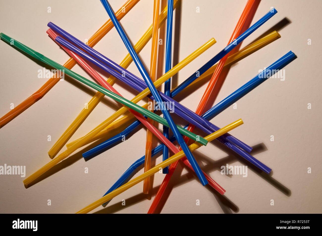 Stop using Plastic straws, Stop plastic pollution on sea, the refusal of disposable plastic drinking straws Stock Photo