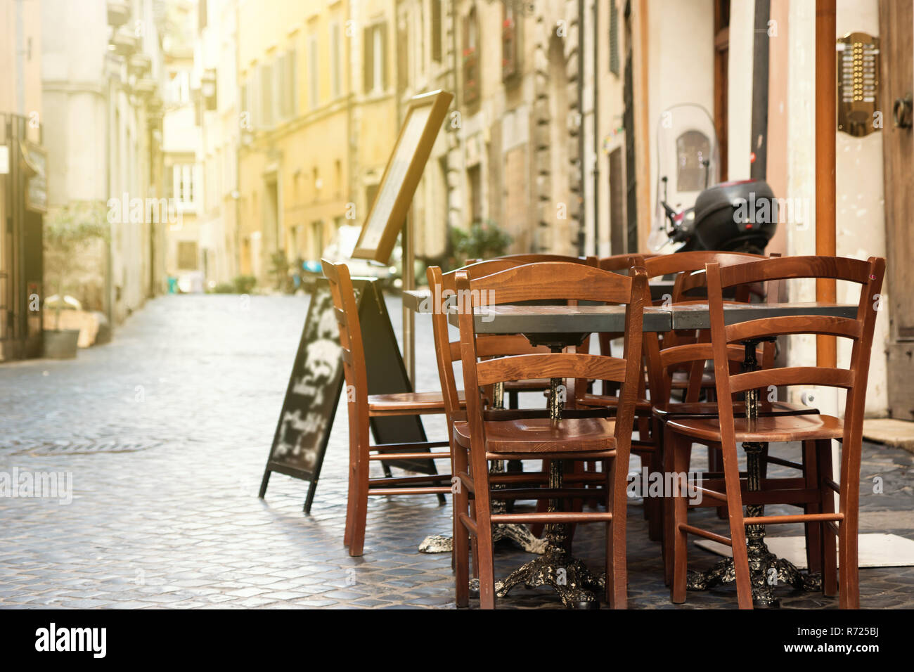 Table Dinner Empty Chair High Resolution Stock Photography and Images
