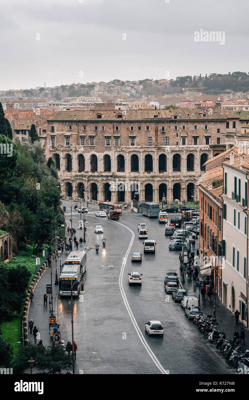 View of Via del Teatro di Marcello, from the Altare della Patria, in Rome,  Italy Stock Photo - Alamy