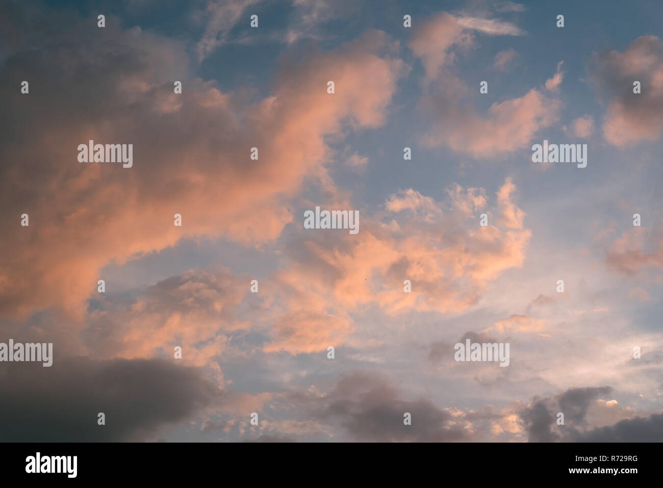 Clouds in the sky at sunset Stock Photo