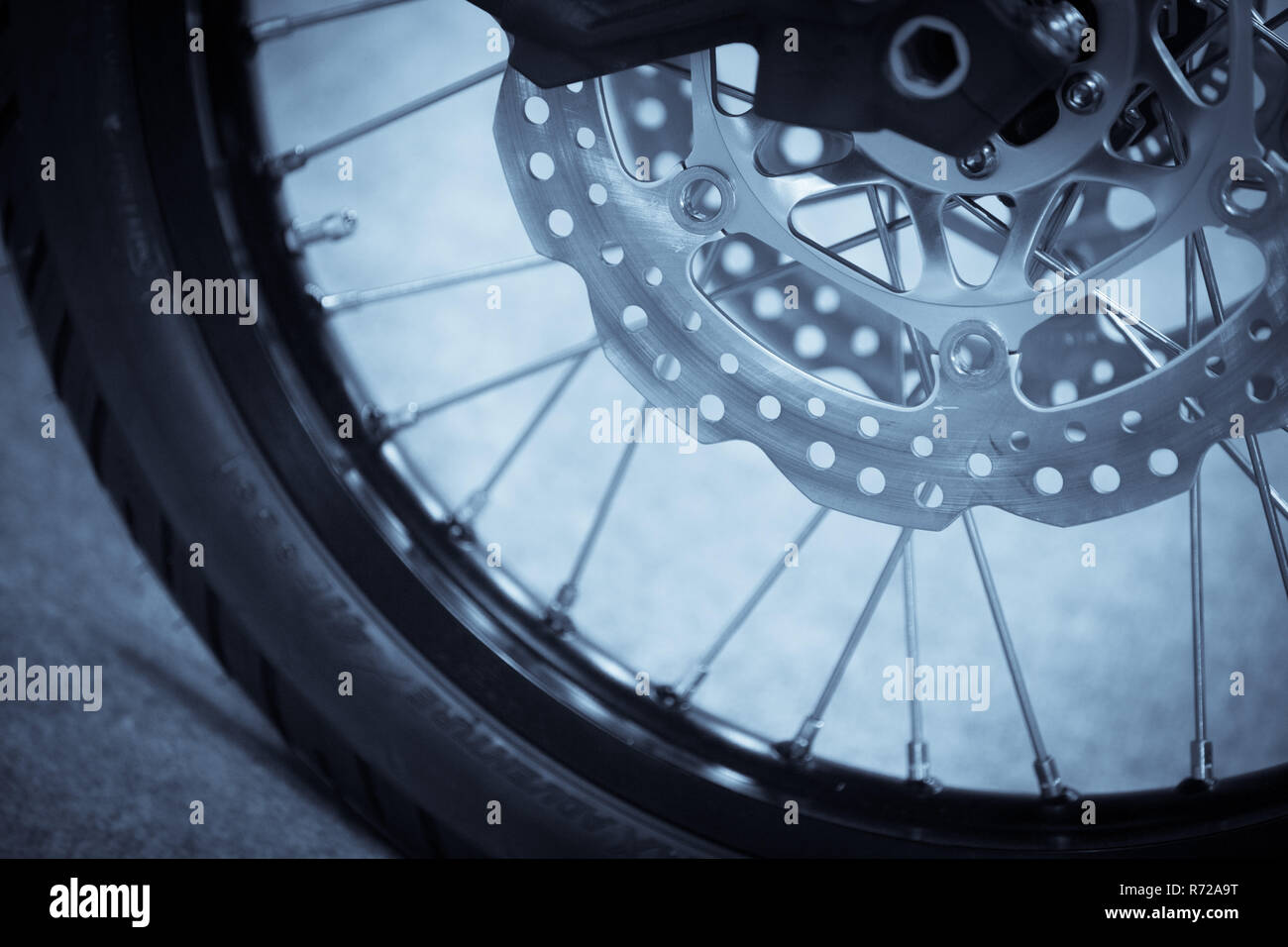 Motorcycle double disk brake Stock Photo Alamy