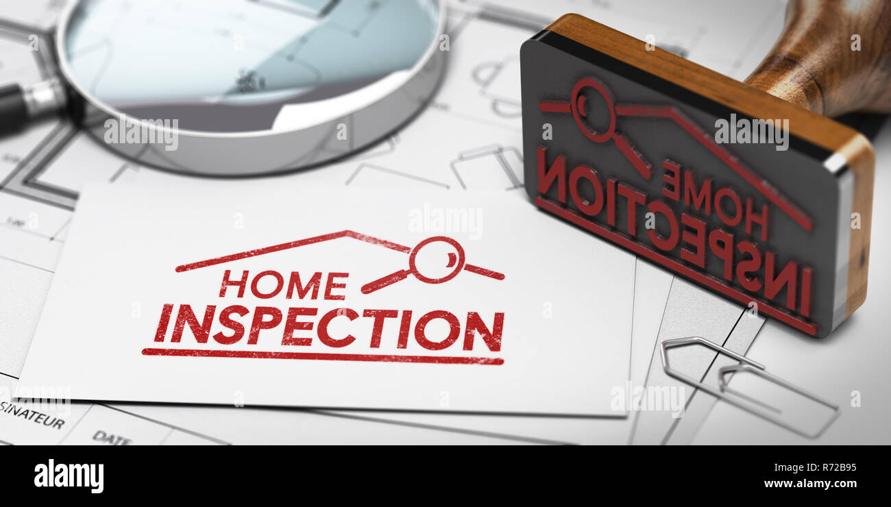 Home inspector, Buyer or Seller Property inspection. Stock Photo