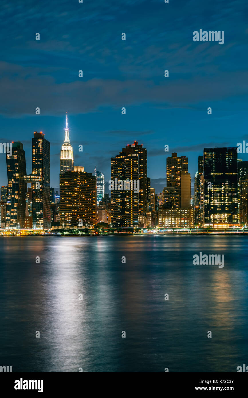 View of the Midtown Manhattan skyline from Long Island City, New York City Stock Photo