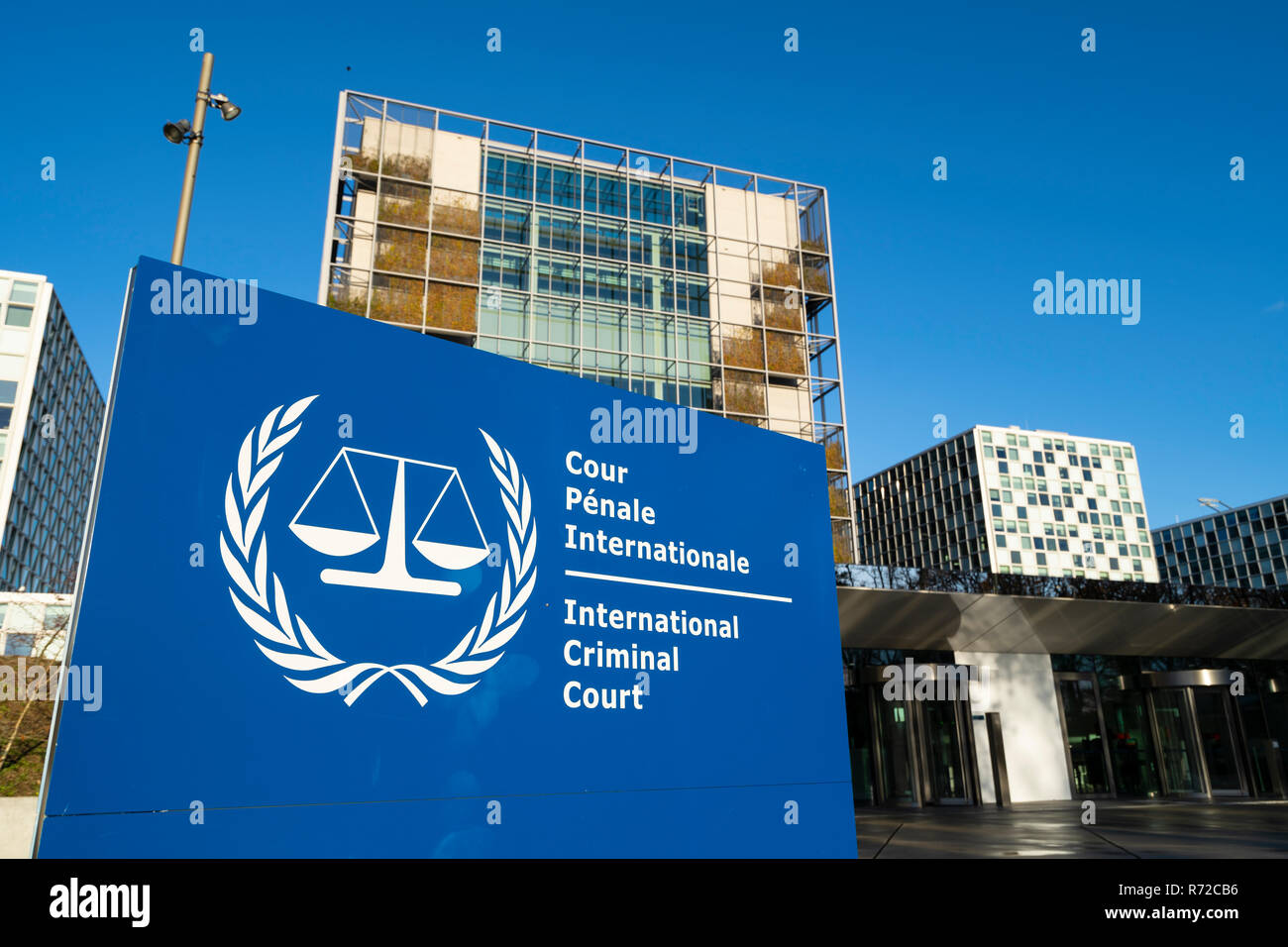 The new headquarters of the International Criminal Court , ICC, in The Hague, The Netherlands Stock Photo