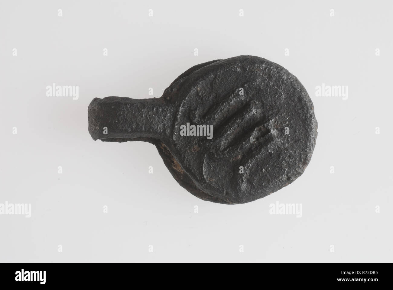 Jewish Meat Bob With Hebrew Letters And Delft Weapon, Meat-Lead Quality  Mark Ground Find Lead Metal, Cast-Ironed Lead With Hebrew Letters Probably  The Word Kosher On The Back The Coat Of Arms