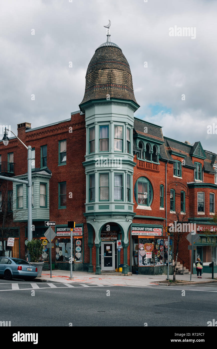 Architecture at 25th & Charles Street in Charles Village, Baltimore