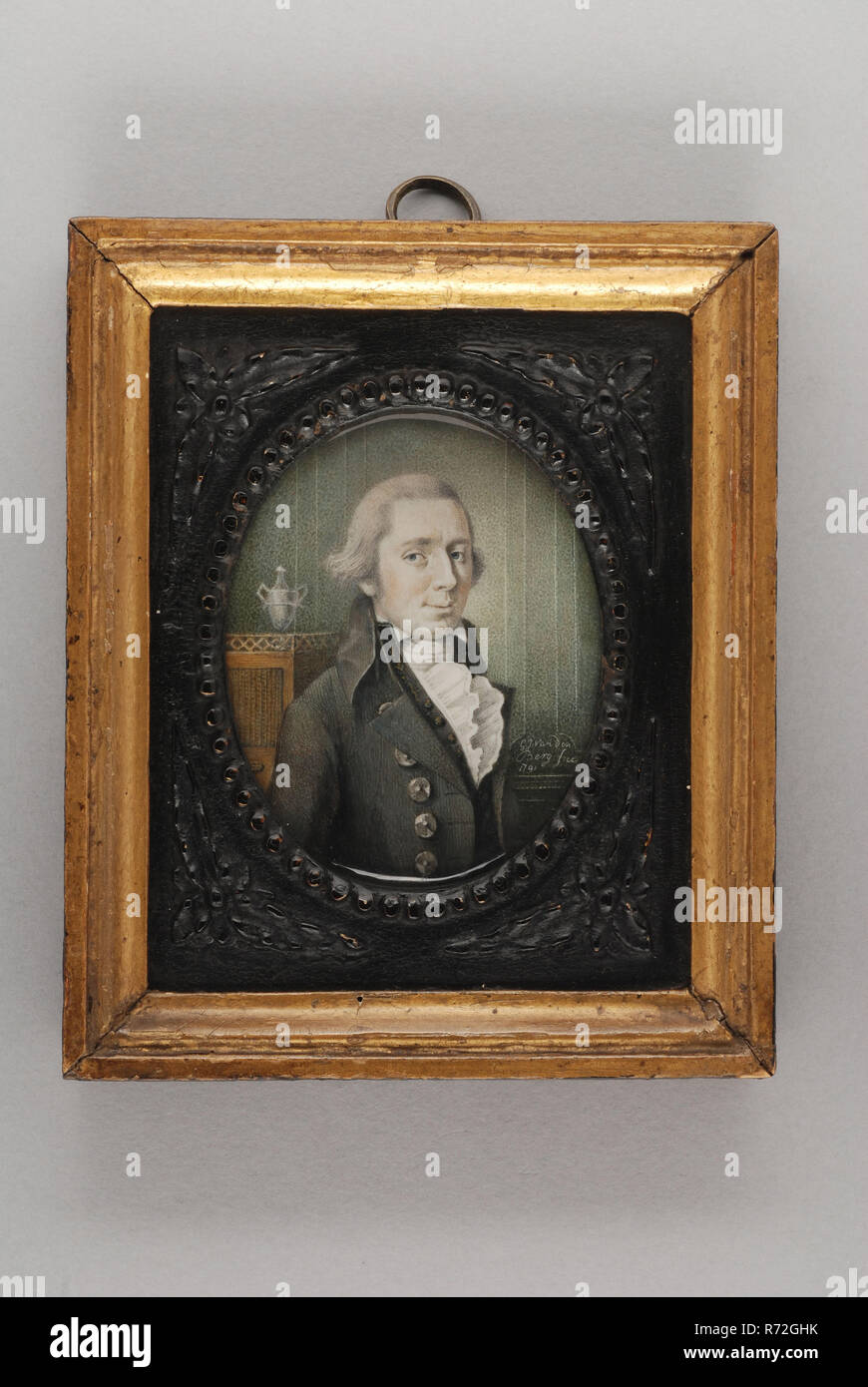 Gijsbertus Johannus Van Den Berg Portrait Miniature By Mathijs