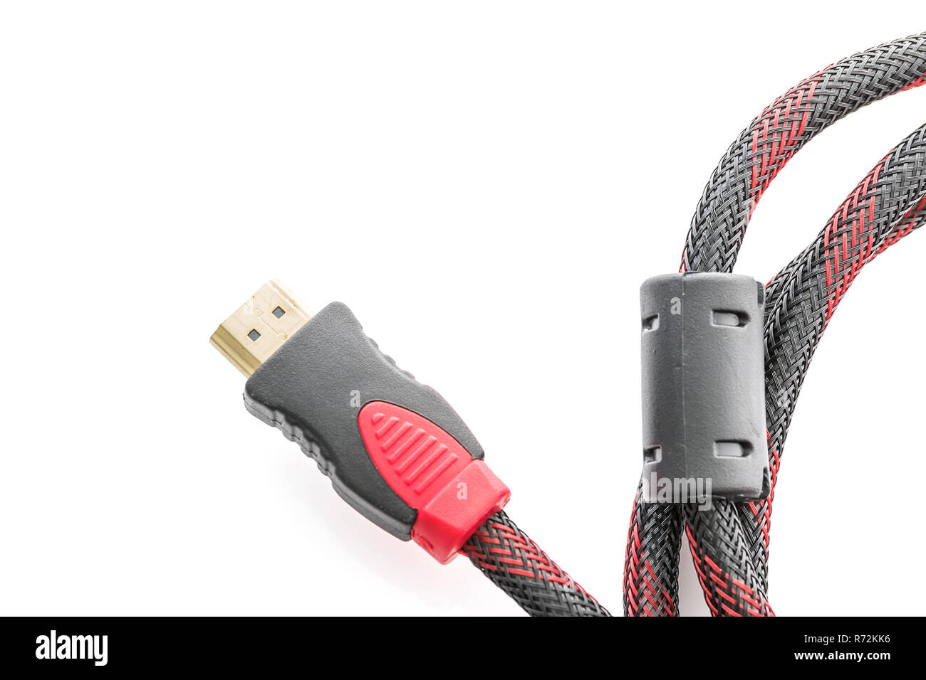 HDMI and VGA cable connector on white Stock Photo Alamy