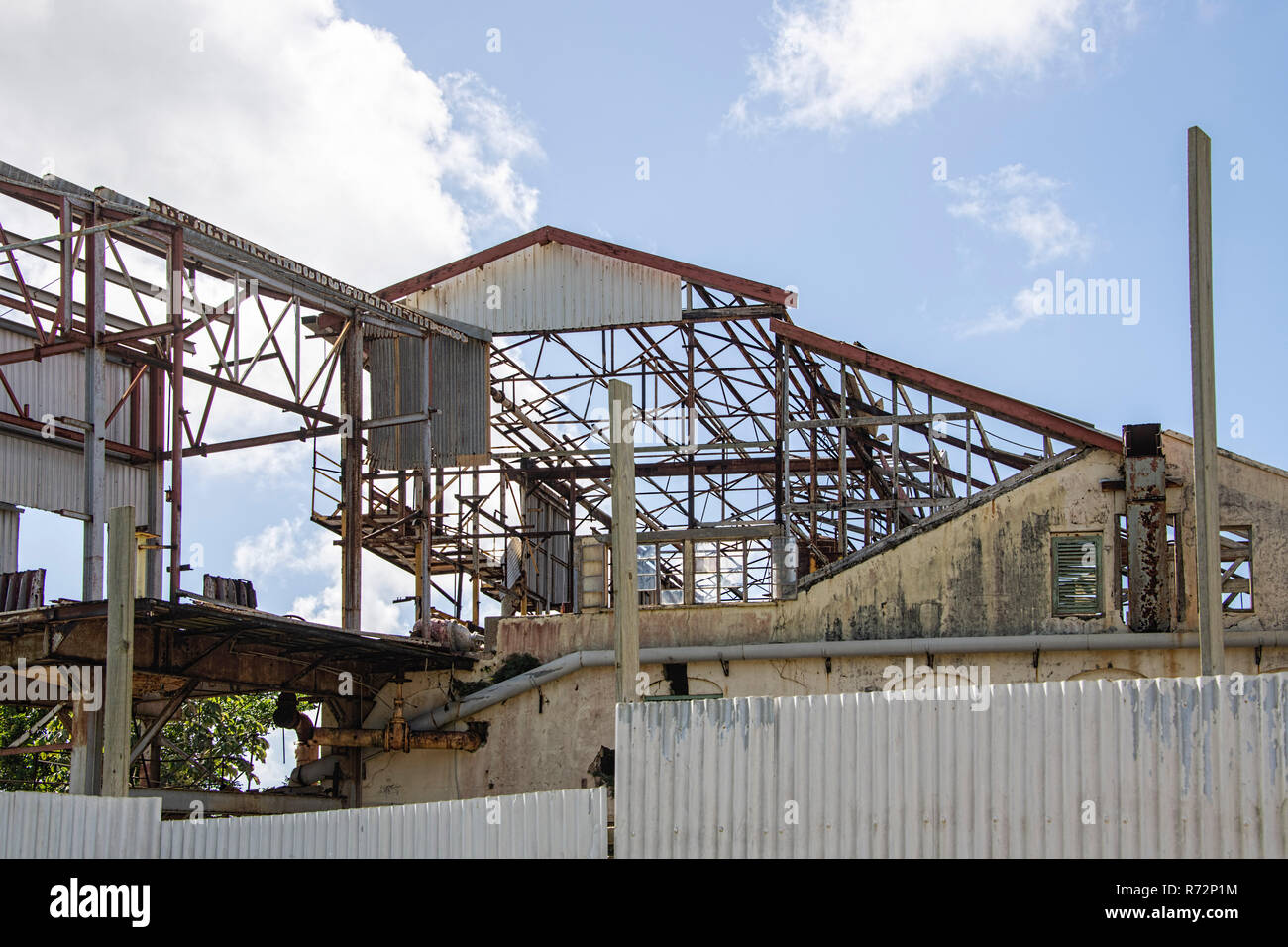 Disused Sugar Cane Factory Barbados Stock Photo