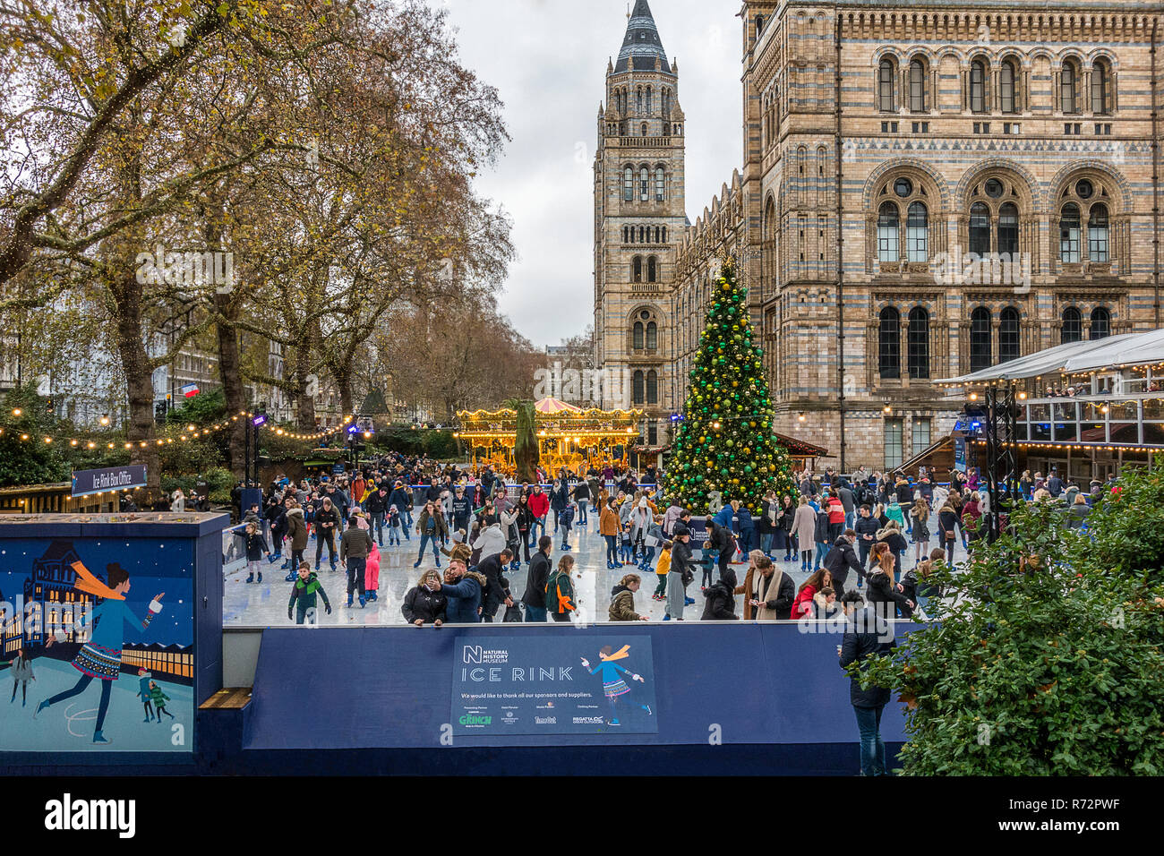 Natural History Ice Rink in London Stock Photo Alamy