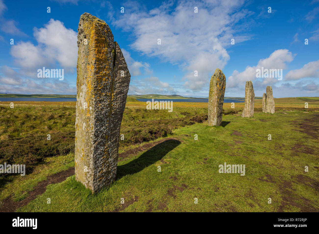 Ring of Brogar, Orkneys, Scotland Stock Photo