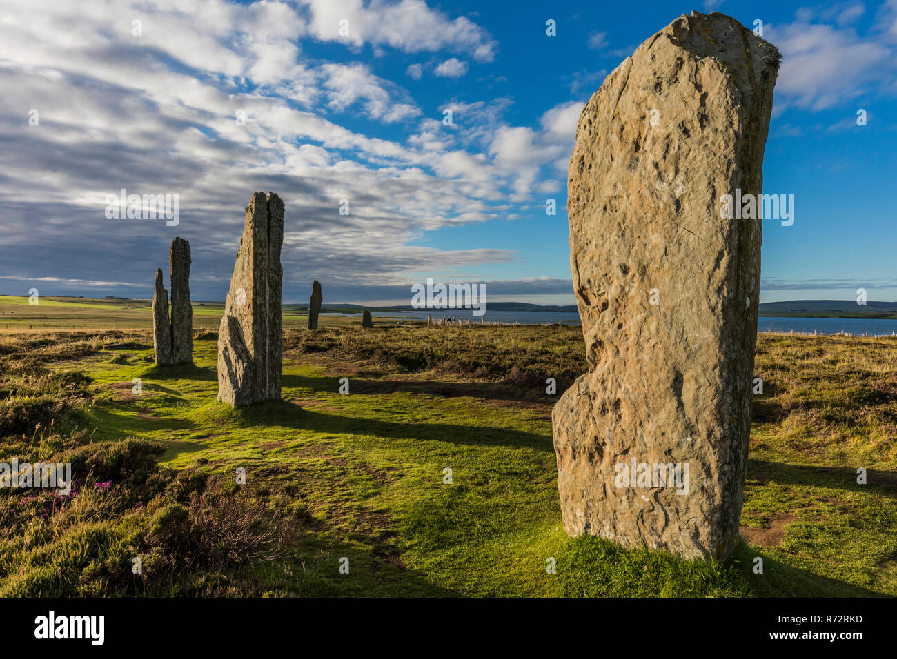 Ring of Brogar, Orkneys, Scotland Stock Photo