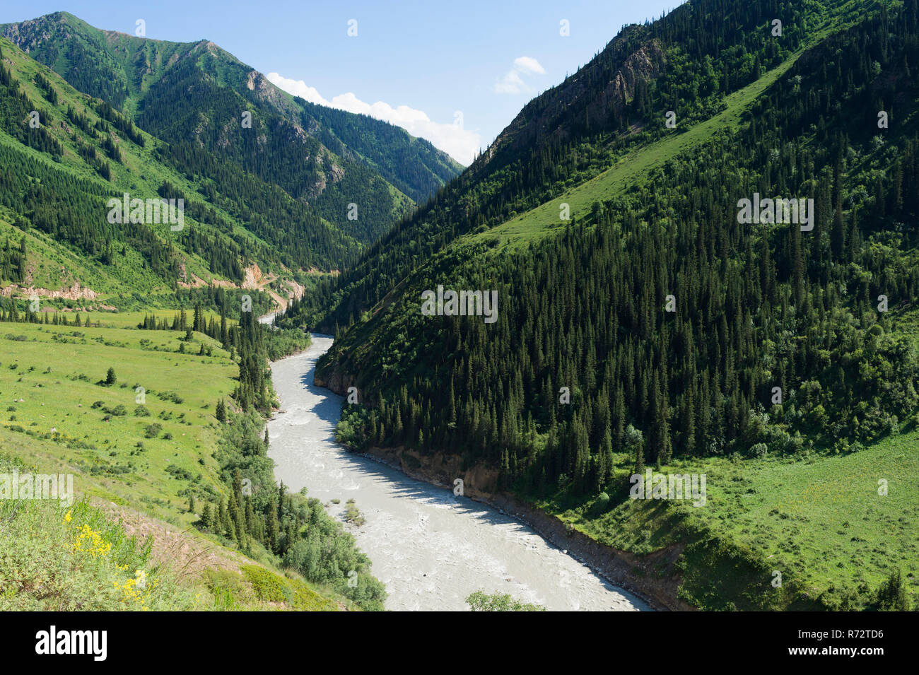 Naryn gorge, Mountain River, Naryn Region, Kyrgyzstan Stock Photo