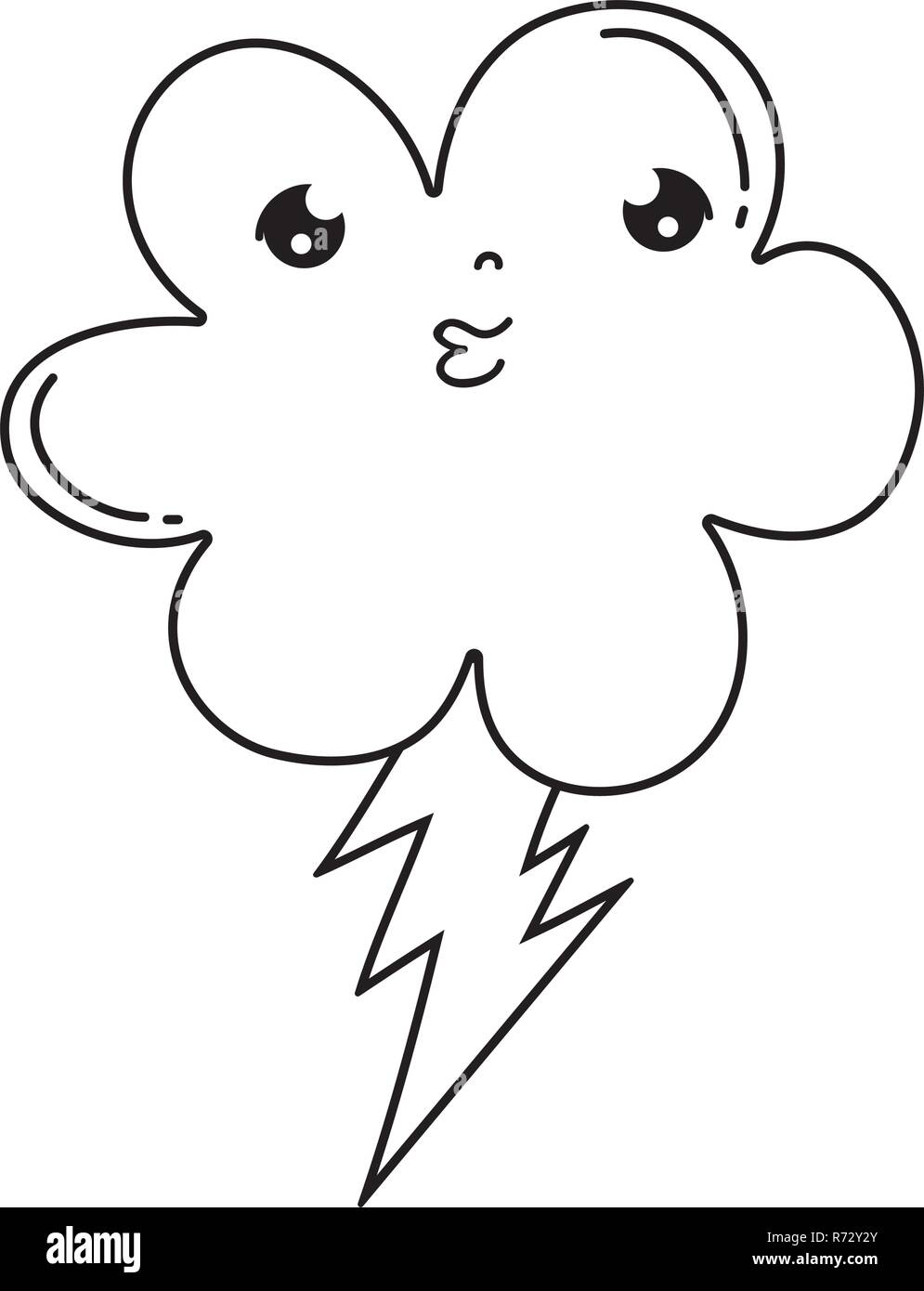 cute cloud kawaii character Stock Vector Image & Art - Alamy