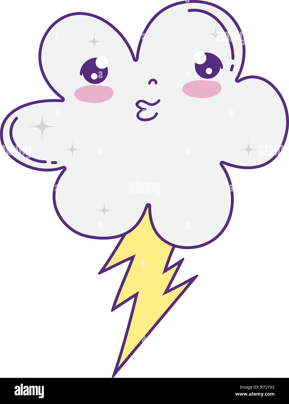 cute cloud kawaii character Stock Vector Image & Art - Alamy