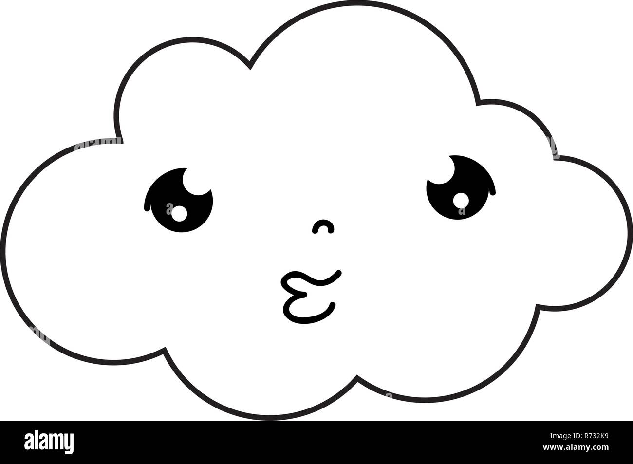 cute cloud kawaii character Stock Vector Image & Art - Alamy