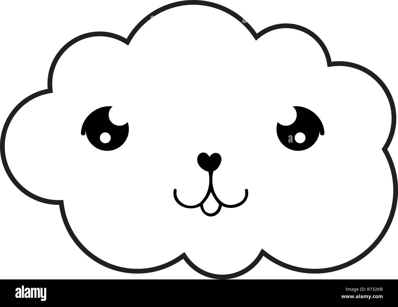 cute cloud kawaii character Stock Vector Image & Art - Alamy