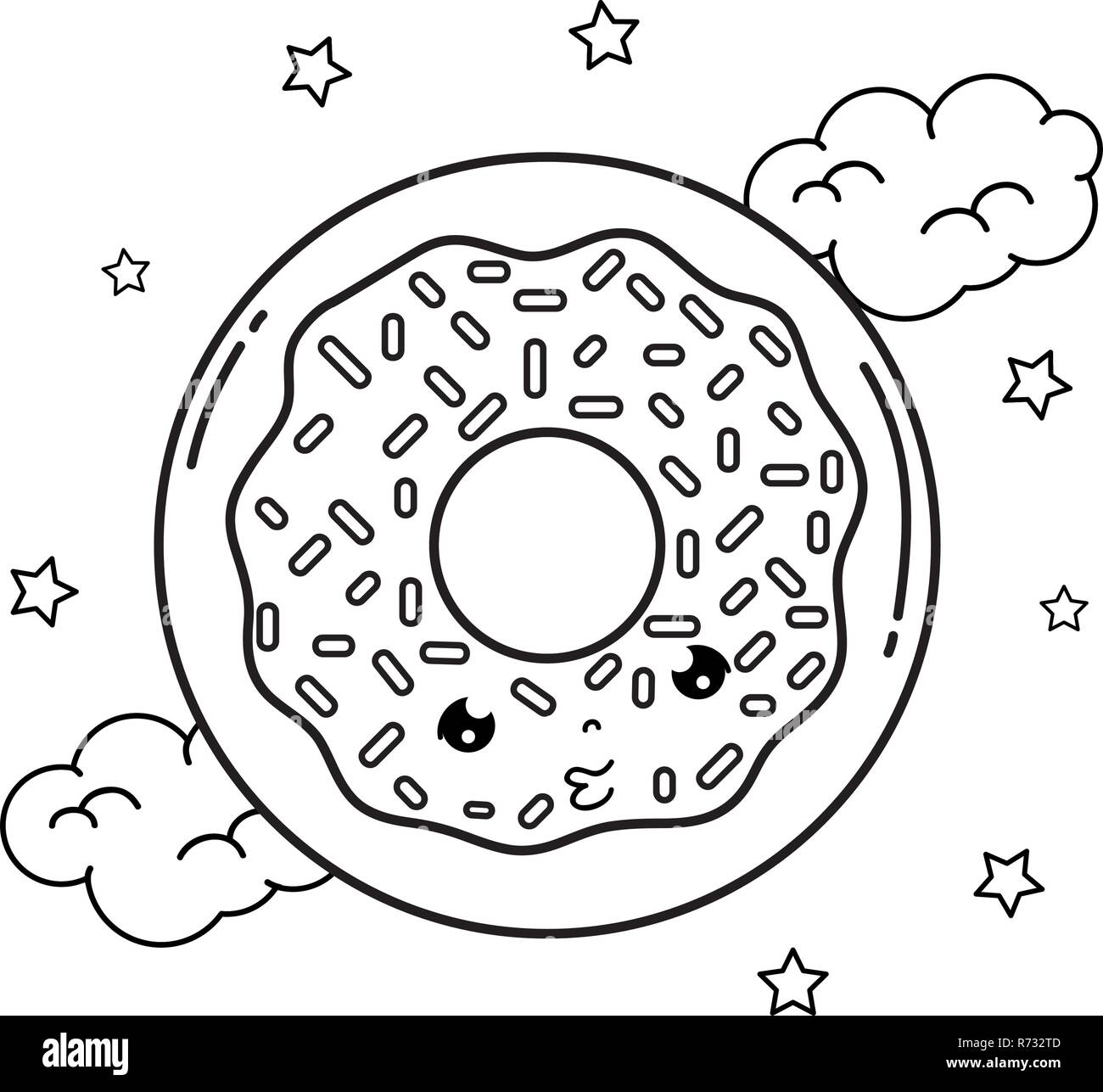sweet donut kawaii character Stock Vector Image & Art - Alamy