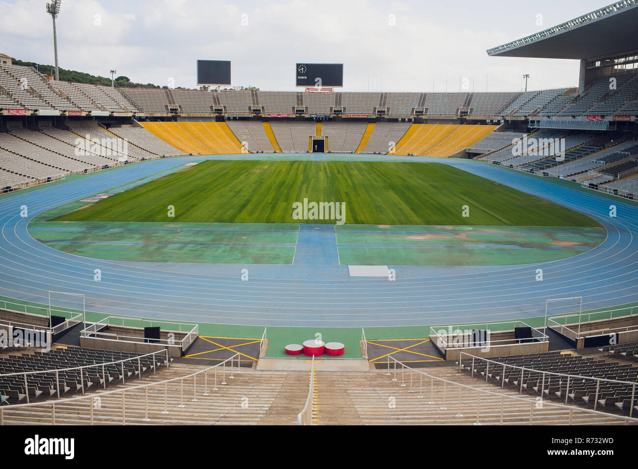 View Of Bench Or Seat Or Chair Of Staff Coach In The Stadium Of