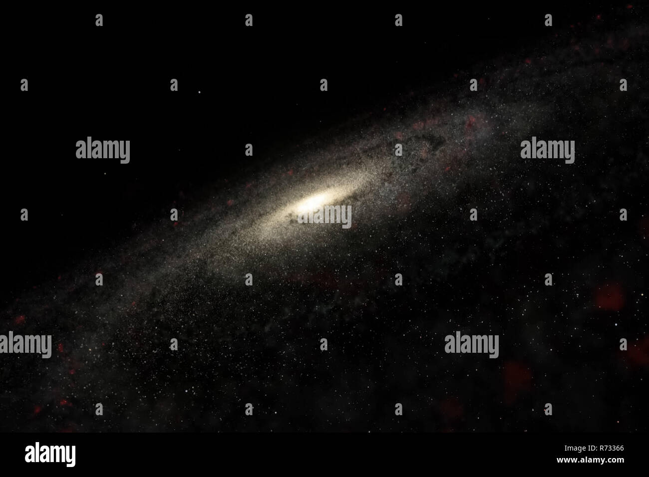 Galaxy is a milky way in space. The universe in the representation of computer graphics Stock Photo