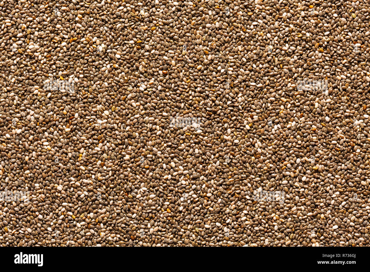 Chia seeds full frame image background, view directly from above Stock Photo