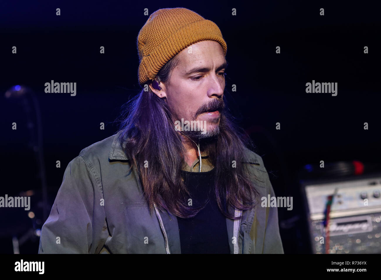 CALABASAS, LOS ANGELES, CA, USA - DECEMBER 02: Singer Brandon Boyd, Incubus performs onstage at the One Love Malibu Festival Benefit Concert For Wools Stock Photo