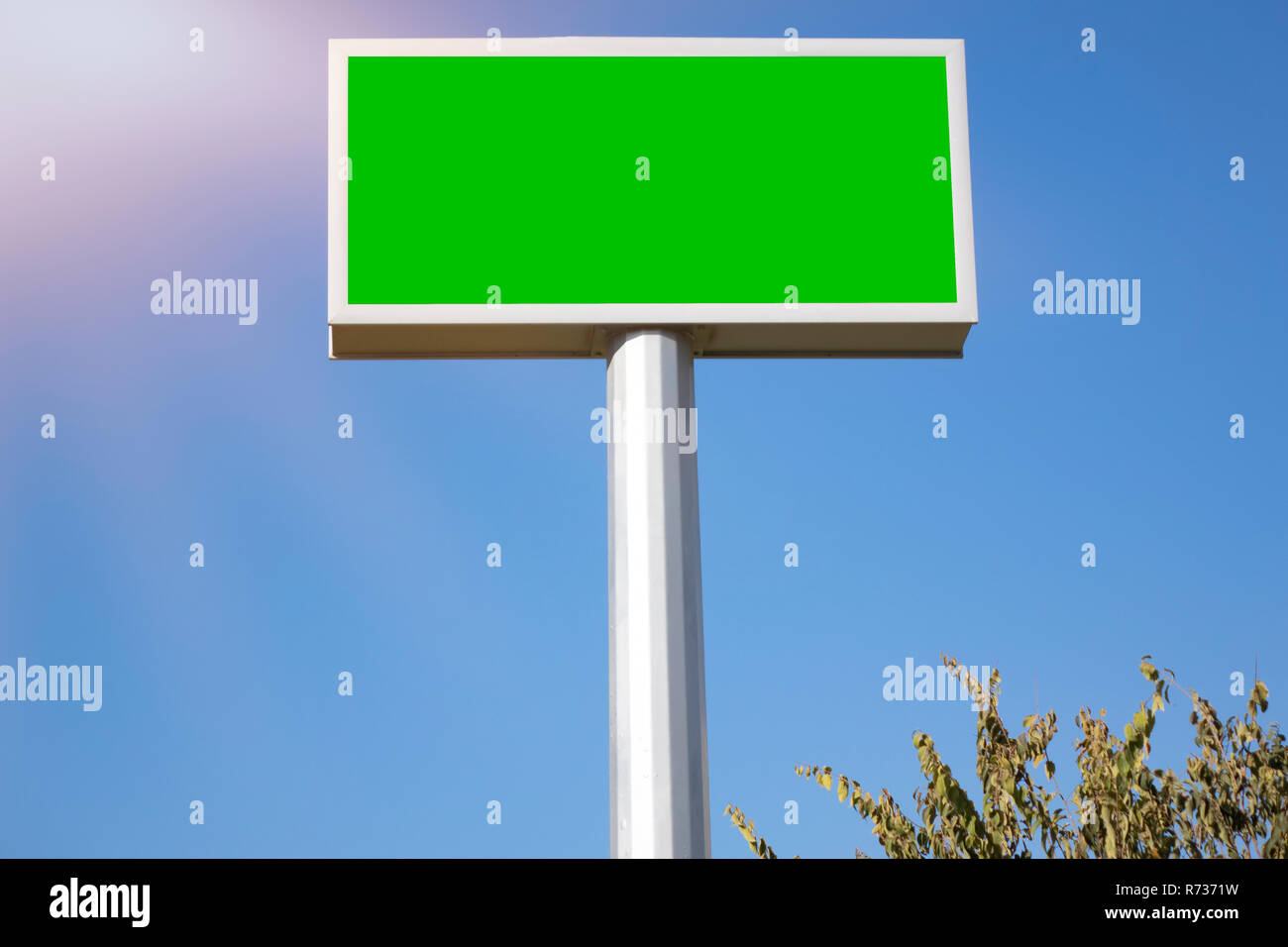Large billboard mockup with green screen light box ideal for marketing