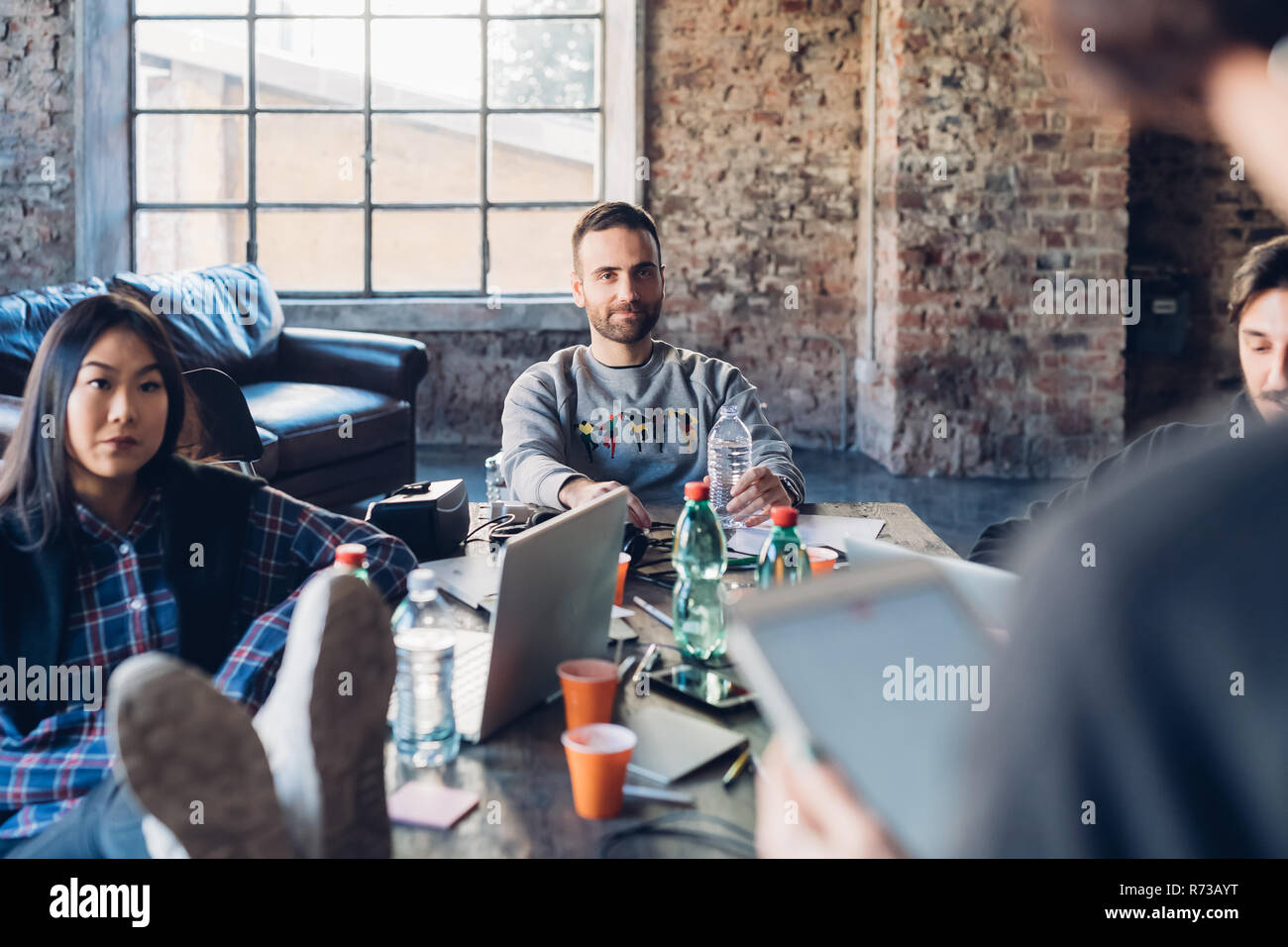 Designers having meeting in studio Stock Photo