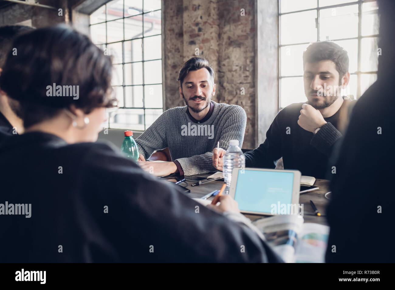Designers having meeting in studio Stock Photo