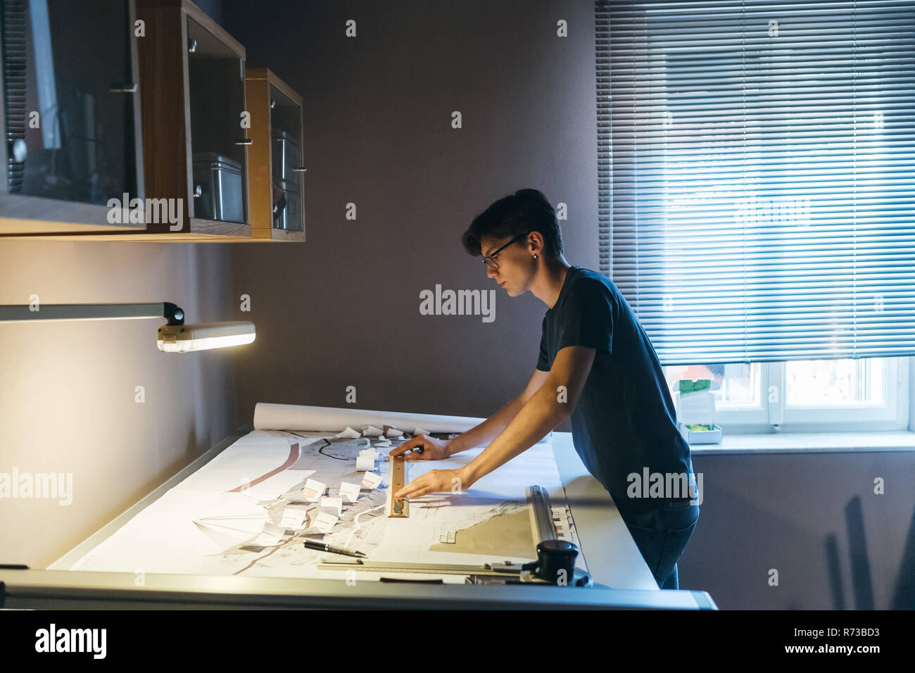 Man working in home office Stock Photo