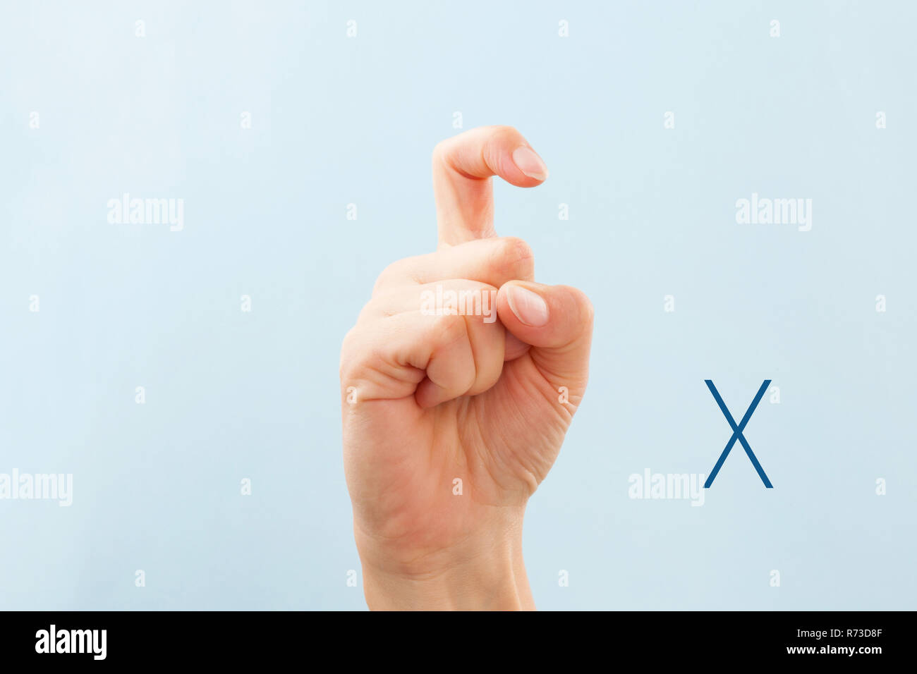 American sign language X Stock Photo Alamy
