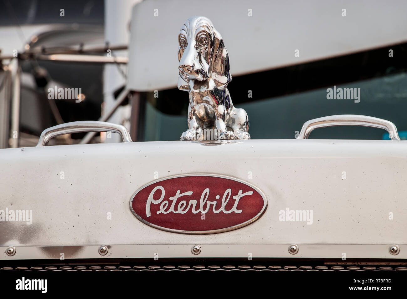 Big Rigs Big Hearts 2018 truck rally fund raising evet in Winkler, Manitoba, Canada. Stock Photo