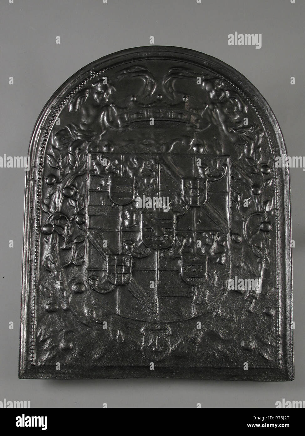 Fireback Coat Of Arms Of The Stadholder Back Painted Fire Place