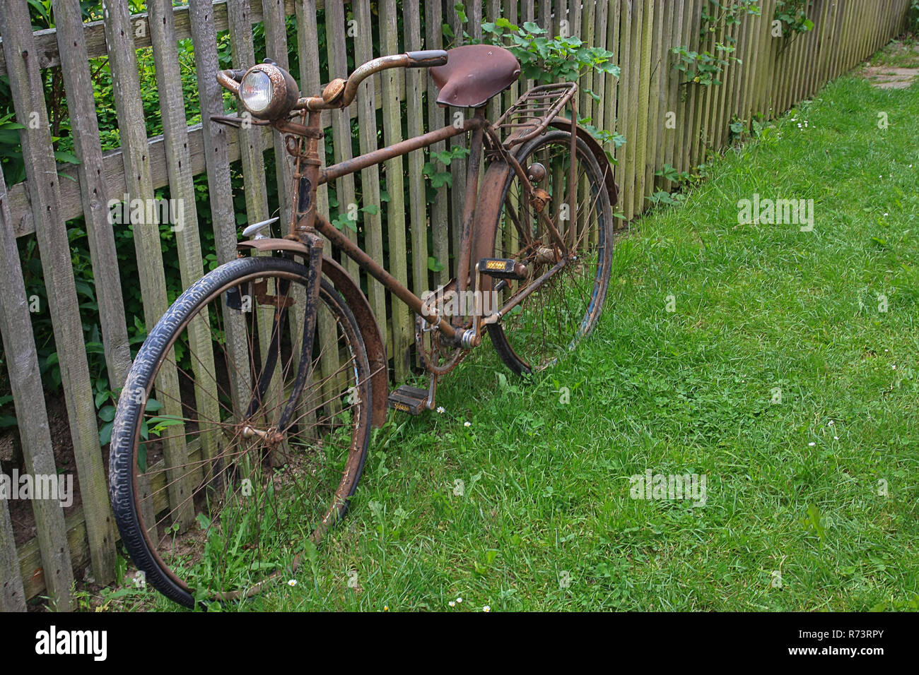 old rusty bicycle Stock Photo