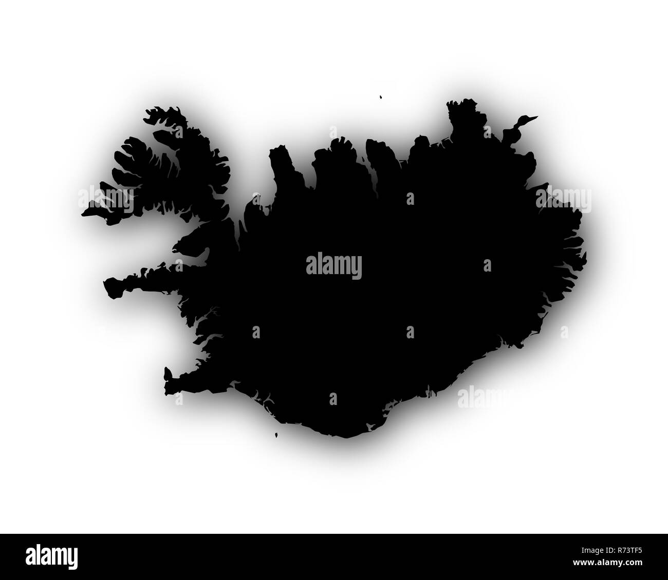 3d map iceland Black and White Stock Photos & Images - Alamy