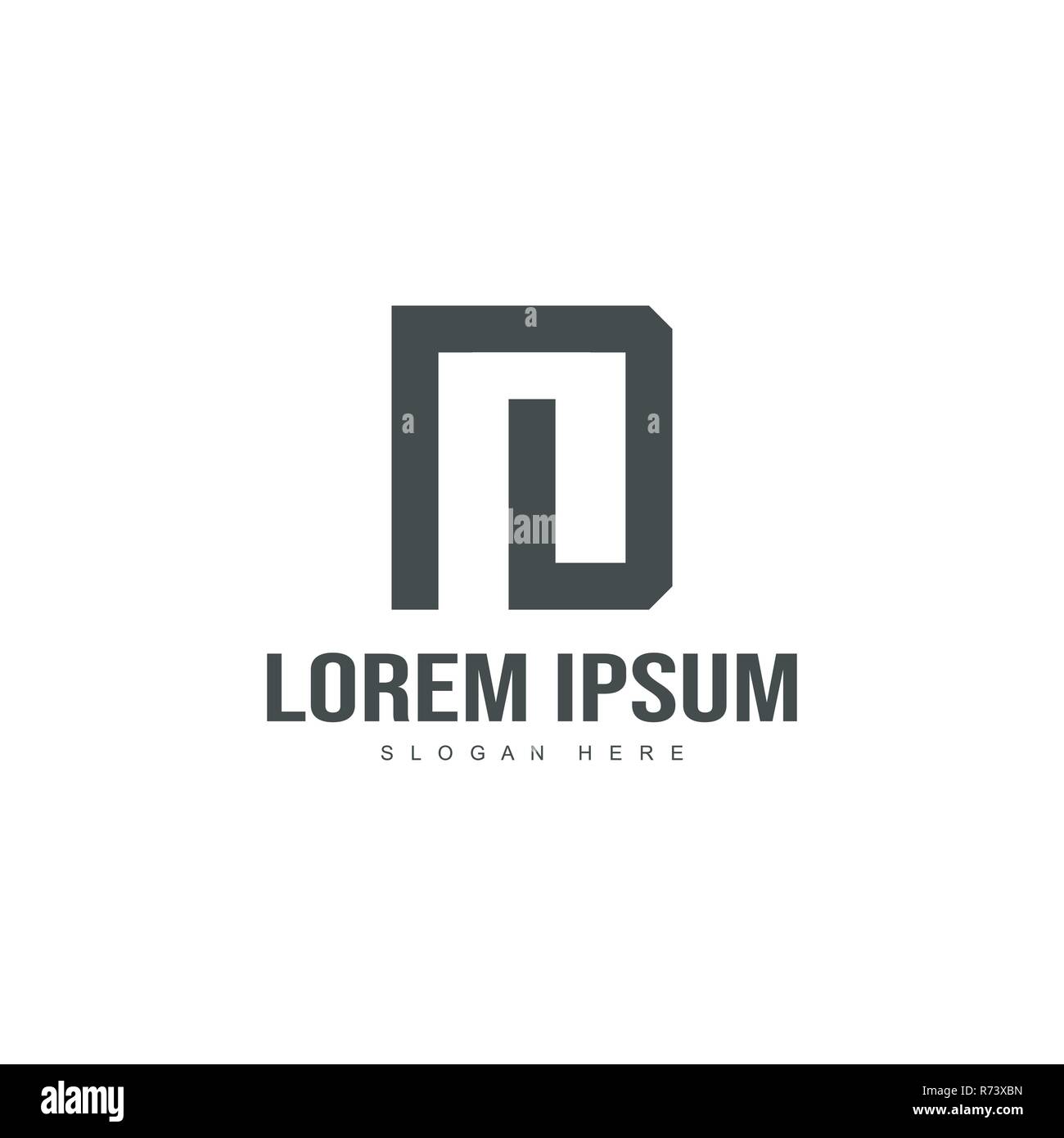 Initial letter logo template. Minimalist letter logo template design Stock Vector