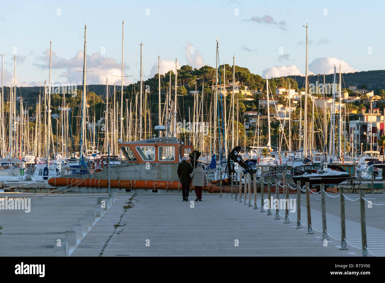 Sloop in sea at sunset hi-res stock photography and images - Alamy