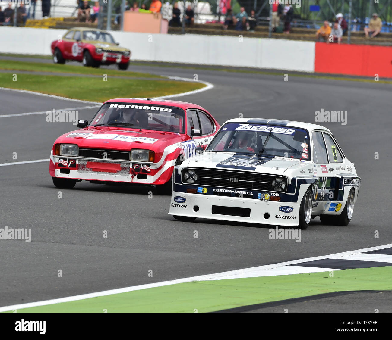 David Tomlin, Ford Escort RS 1800, Tom Pochciol, Ford Capri, Historic  Touring Car Challenge, 1966- 1990, Silverstone Classic 2016, 60's cars,  Chris M Stock Photo - Alamy