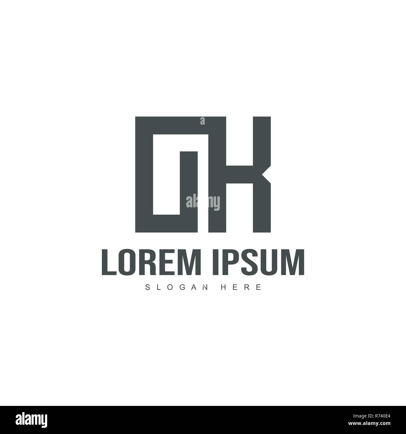 Initial letter logo template. Minimalist letter logo template design Stock Vector