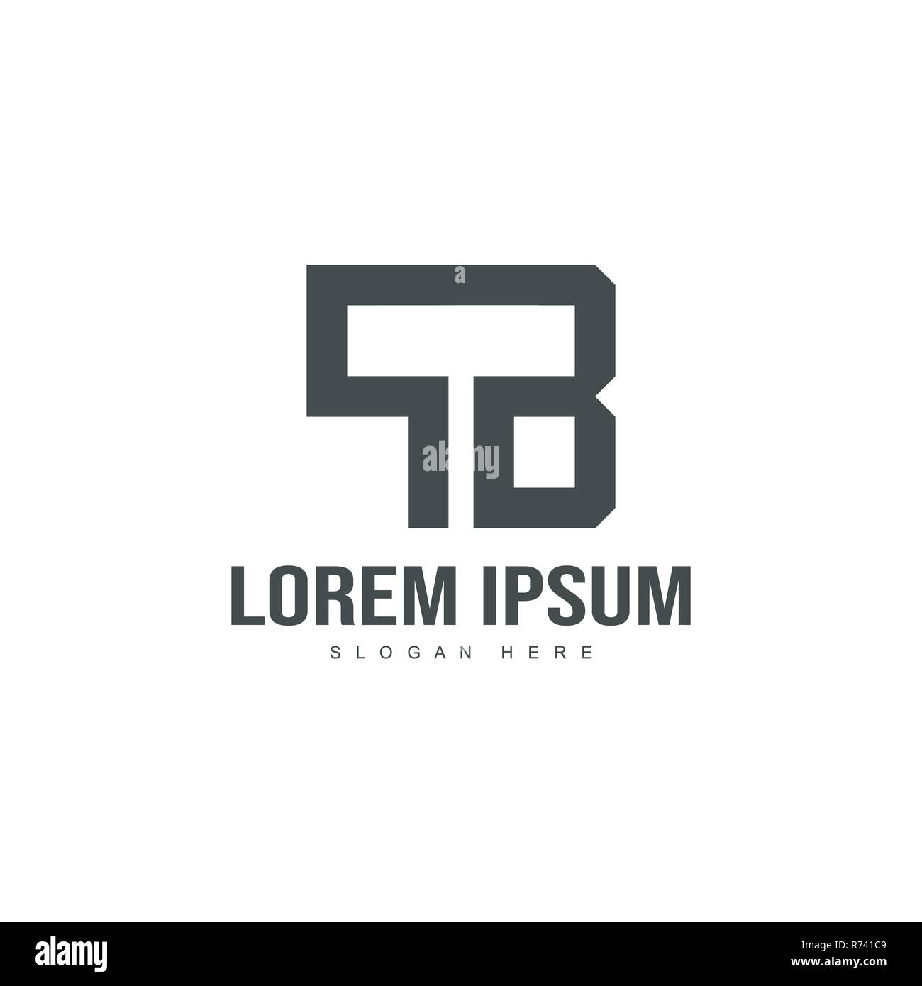 Initial letter logo template. Minimalist letter logo template design Stock Vector