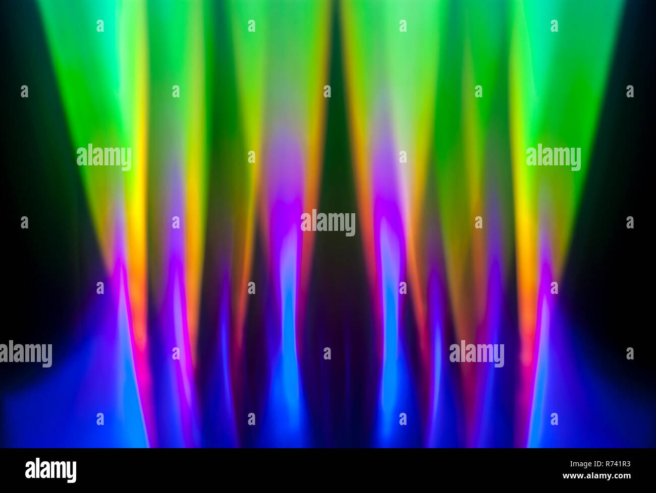Light dispersion from a compact disk surface. Rainbow effect Stock