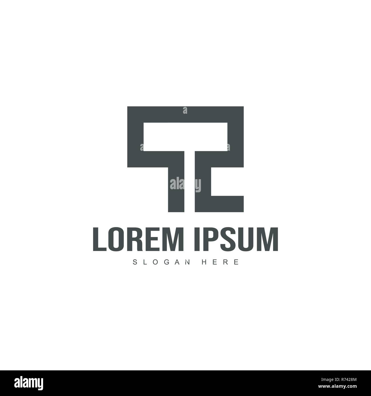 Initial letter logo template. Minimalist letter logo template design Stock Vector