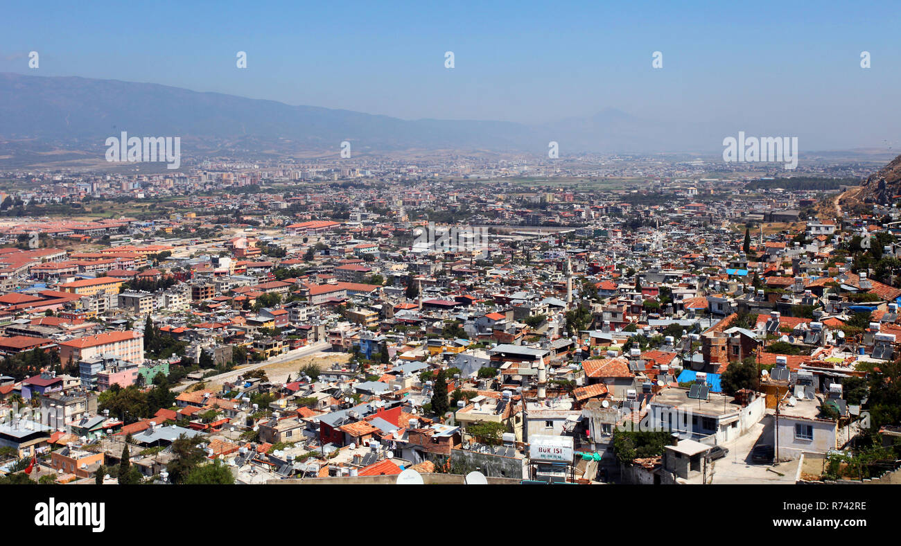 View of Hatay City (Antakya) in Turkey. Hatay, the third biggest city of the Roman Empire, is one of the most important tourism destinations in Turkey Stock Photo