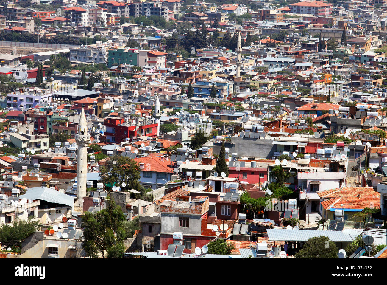 View of Hatay City (Antakya) in Turkey. Hatay, the third biggest city of the Roman Empire, is one of the most important tourism destinations in Turkey Stock Photo