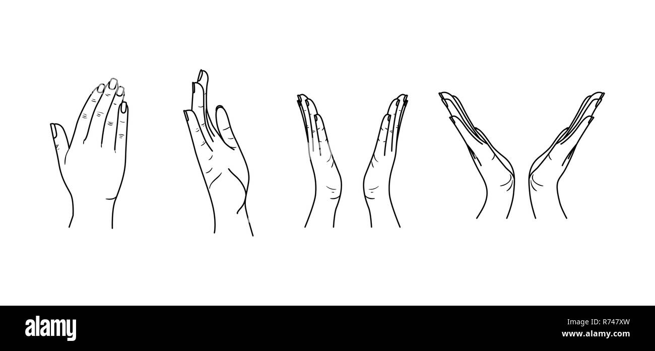 hands applauding pop art style Stock Vector