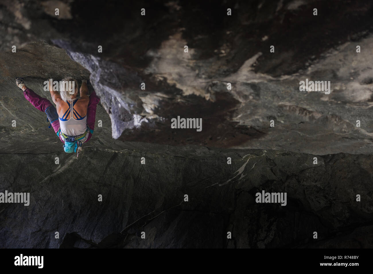 Trad climbing roof of My Little Pony route in Squamish, Canada Stock Photo Alamy