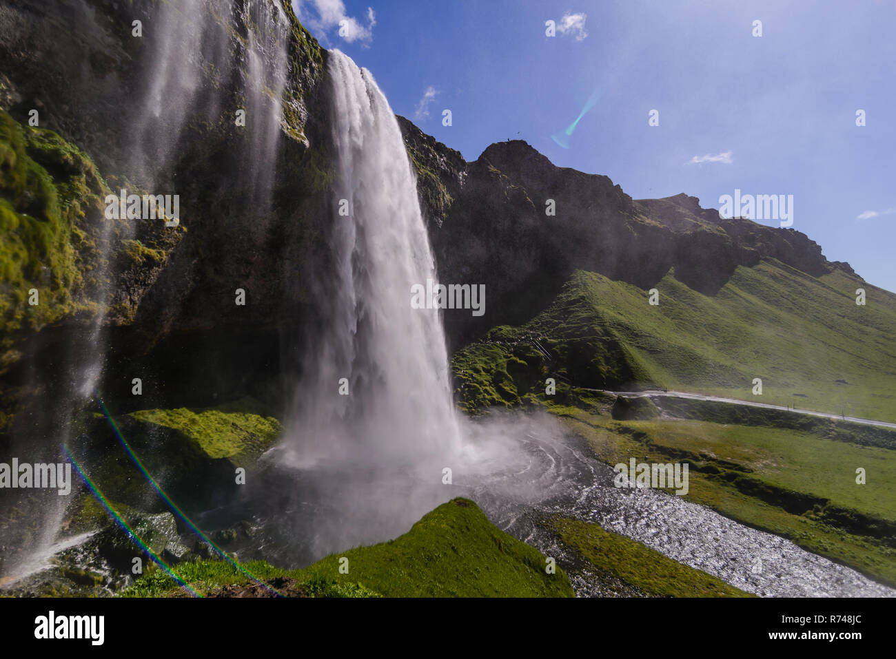 Seljalandsfoss waterfall, Iceland Stock Photo