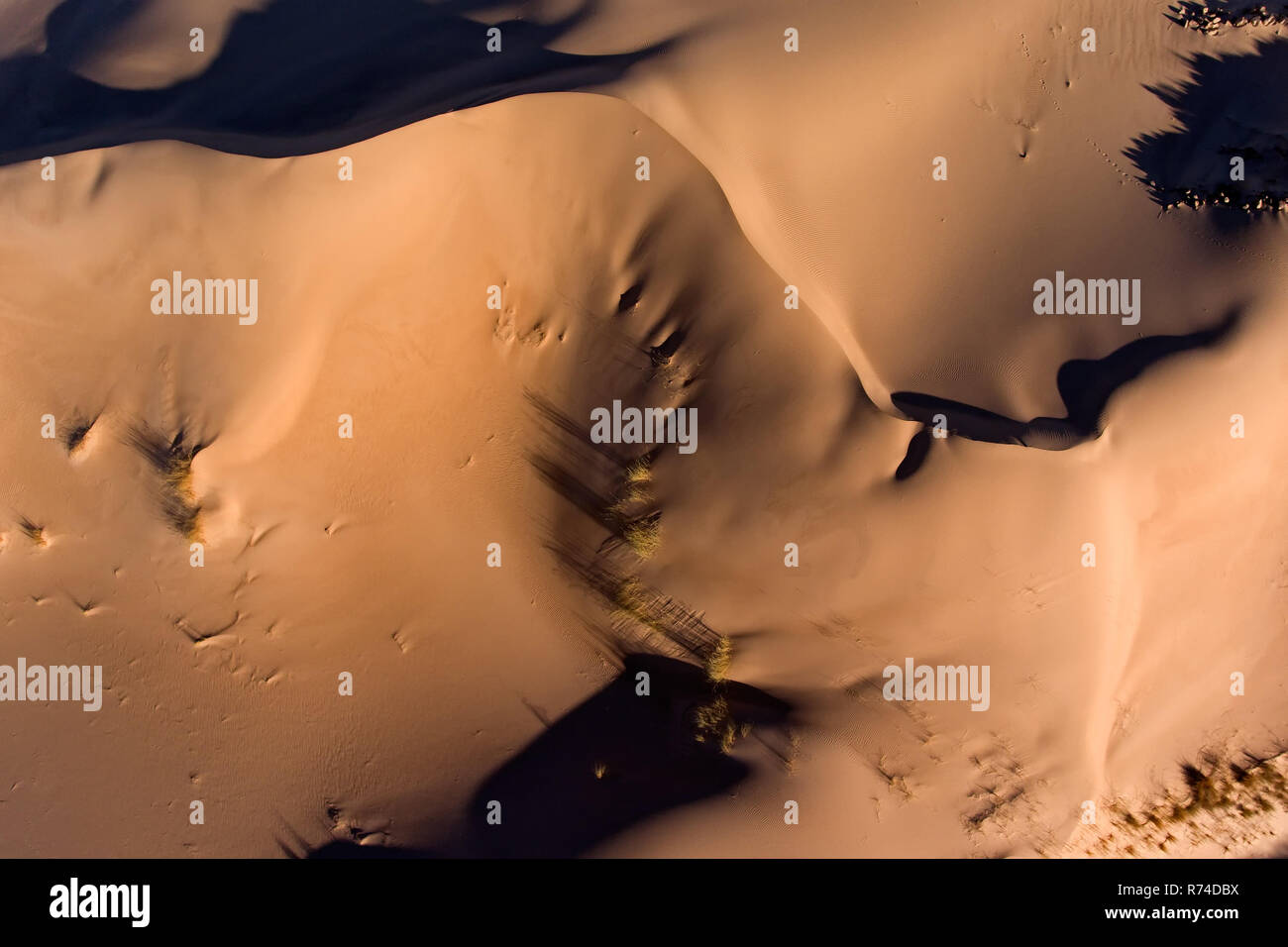 Aerial view of sand dunes - South Africa Stock Photo