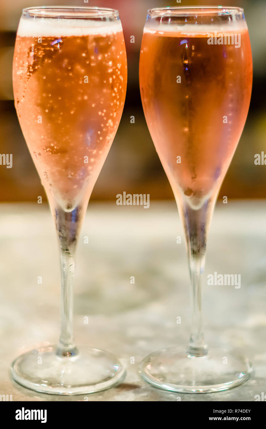 Glasses of Spanish cava Stock Photo Alamy